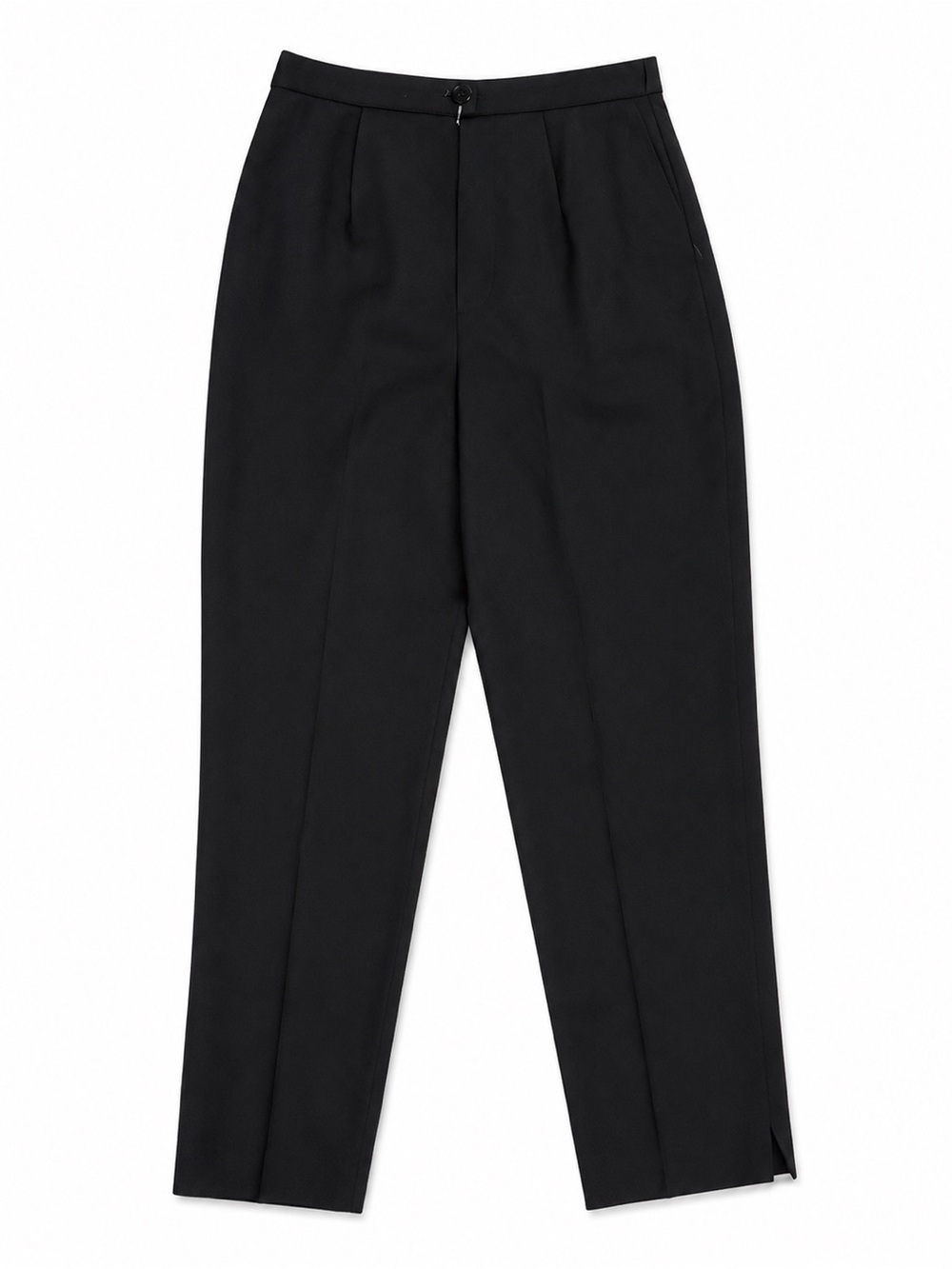 Vintage Gianni Sport Black Wool Trousers High Rise Straight Leg Size 10